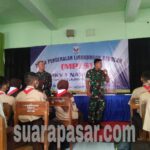 Babinsa Jatisarono Dampingi SMKN 1 Nanggulan Dalam Rangka MPLS