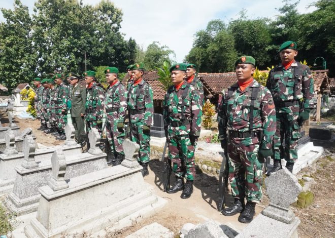 Kodim 0731/Kulon Progo Laksanakan Upacara Pemakaman Secara Militer Almarhum Kawit Anggota Veteran PKRI